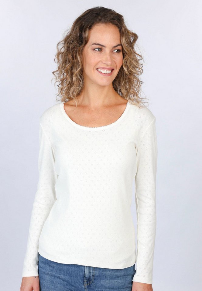Sorgenfri Sylt Langarmshirt Malin Ajour-Strickdetails von Sorgenfri Sylt