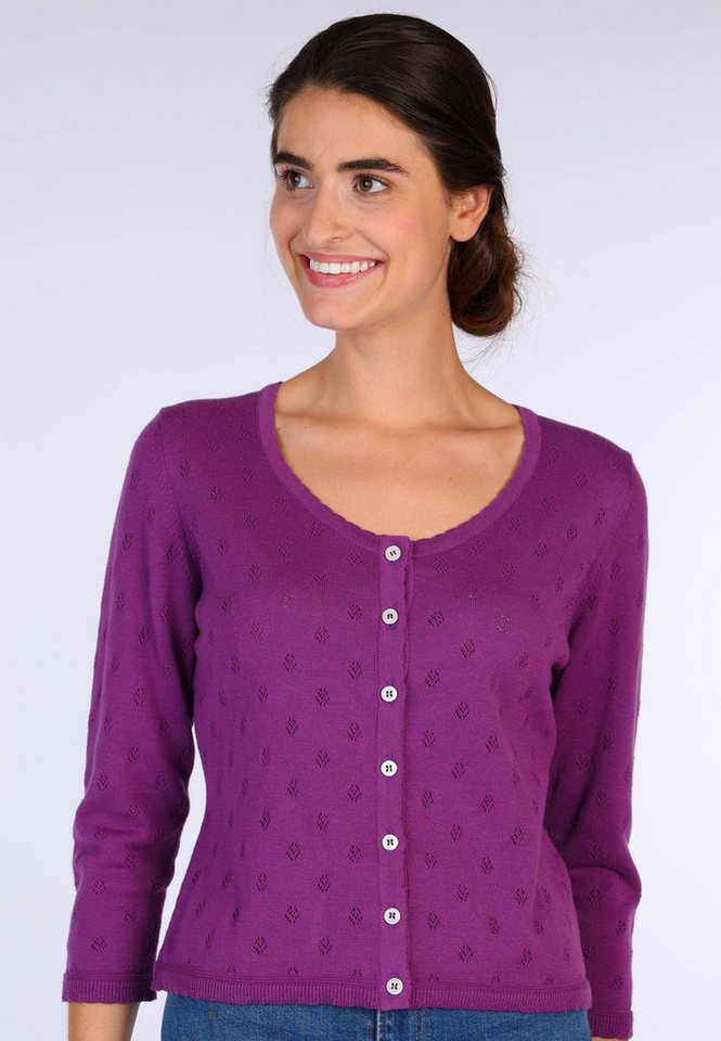 Sorgenfri Sylt Strickjacke Liselotte daisy Ajour-Strickdetails von Sorgenfri Sylt