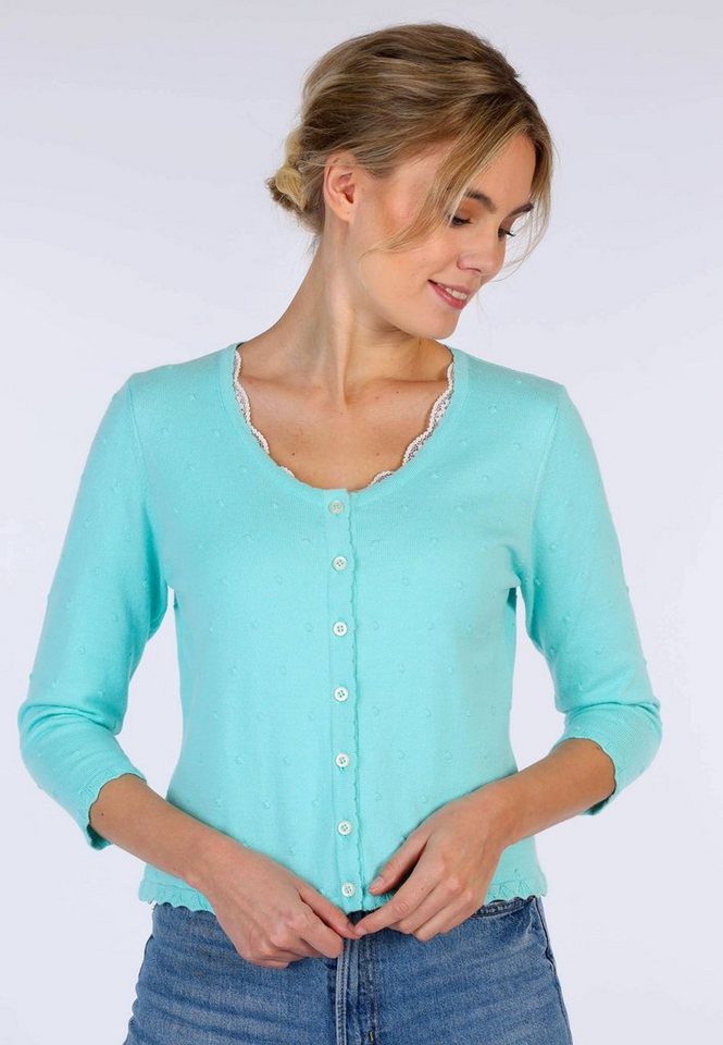 Sorgenfri Sylt Strickjacke Liselotte dot Ajour-Strickdetails von Sorgenfri Sylt