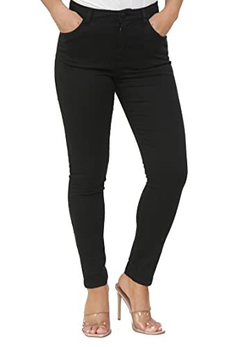 Soroor Damen Skinny Fit Hosen Jeans Ultimate Skinny Super Stretchy, Schwarz , 31W x 27L von Soroor