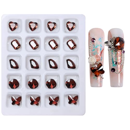 1 Box Verschiedene Nail Art Strasssteine ​​Set DIY Bastelbedarf Dekoration Erstellen Sie Einzigartige Nageldesigns Nail Art Verzierungen von Sorrowso