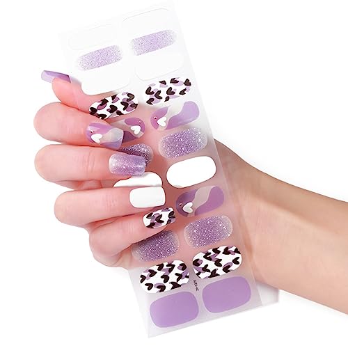 22 Stück Mehrfarbige Nagellackstreifen Selbstklebende Gel Nagelaufkleber Abziehbilder Gel Nagelstreifen Vollständige Nagelfolien Für Nagelkunst Gel Nagellack Aufkleber Gel Nagelaufkleber von Sorrowso