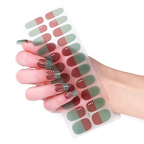 22 Stück Mehrfarbige Nagellackstreifen Selbstklebende Gel Nagelaufkleber Abziehbilder Gel Nagelstreifen Vollständige Nagelfolien Für Nagelkunst Gel Nagellack Aufkleber Gel Nagelaufkleber von Sorrowso