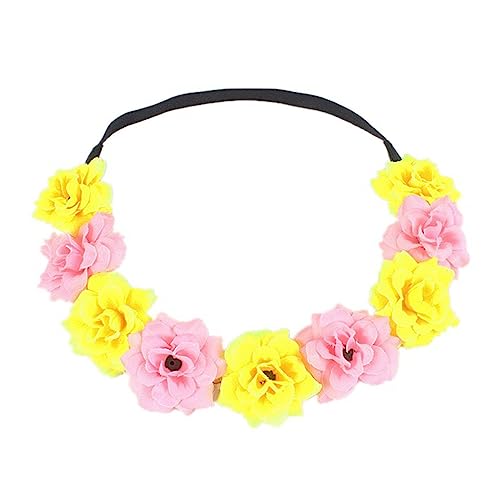 Böhmisches Blumen-Stirnband, modisch, Braut-Haarband, Haarkranz, LGBTQ-Kopfschmuck, Haarschmuck, Foto-Requisiten, Zubehör, Blumenkopfschmuck, Urlaubsparty-Zubehör, böhmisches Stirnband von Sorrowso