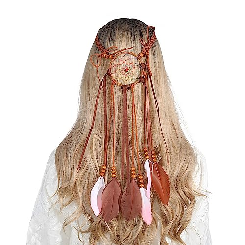 Böhmisches Feder-Haarband für 55–60 cm Kopfumfang, für Kinder und Mädchen, Geburtstagsgeschenk, Feder-Kopfschmuck von Sorrowso