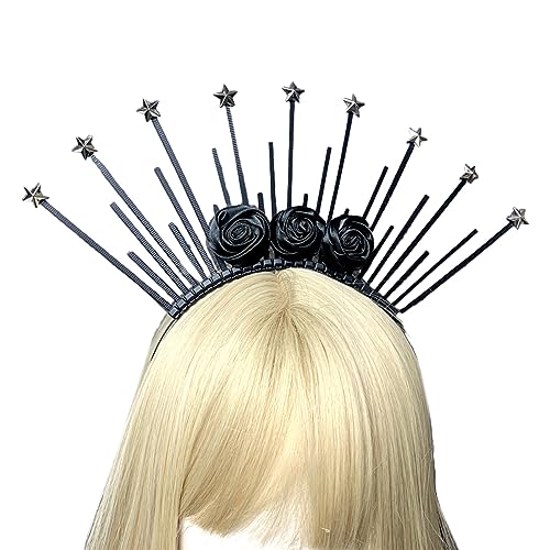 Harz-Halo-Stirnband, handgefertigt, Tiaras, Stirnband für Damen, Hochzeit und Partys, Brautschmuck, Halos, Stirnbänder für Frauen von Sorrowso