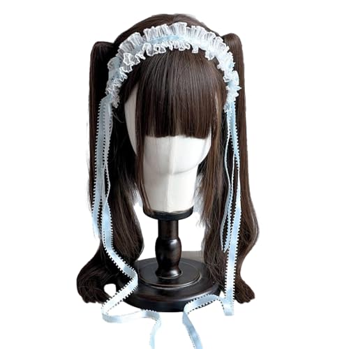 Mädchen Rüschen Spitzenband Kopfbedeckung Gothic Spitzenbesatz Subkultur Stirnband Maid Haarschmuck Spitzen Haarschmuck von Sorrowso