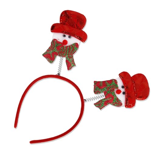 MerryChristmas Stirnband mit Schleife, Schneemann, Haarband, Bühnenauftritte, Requisiten, Urlaub, Haarschmuck, Partyzubehör, Weihnachten, Frühling, Haarschmuck von Sorrowso