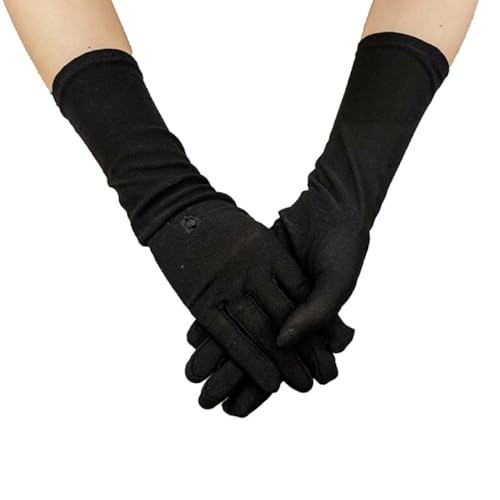 Muslimische Arabische Schwarze Handschuhe Für Frauen Sonnenfeste Armabdeckung Stickerei Lange Armärmel Volle Finger Arabische Hijab Handhandschuhe Modische Handschuhe von Sorrowso