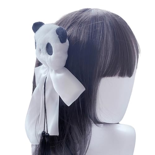 Quasten Chinesischer Stil Seitenclip Haarspange Süße Mädchen Quasten Pelz-Panda Ornament Subkultur Entenschnabel Haarspangen Niedlich von Sorrowso