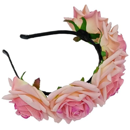 Rosen-Stirnbänder für Mädchen, elegante Damen-Kopfbedeckung, Rosen-Haarbänder, Zubehör, Frühlings-Haarbänder, Geburtstagsparty, Rosen-Stirnbänder von Sorrowso