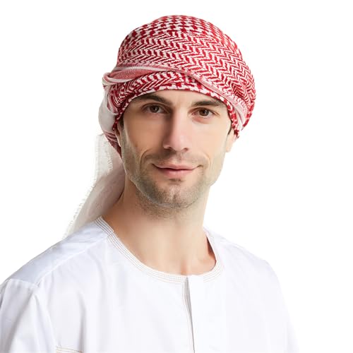 Sorrowso Arabischer Jacquard Schal Mit Geschenkbox Taktisches Kopftuch Vielseitiger Shemagh Schal Für Männer Staubdicht Keffiyeh Kopftuch Keffiyeh Kopftuch Männer Arabisches Shemagh Kopftuch Muslime von Sorrowso