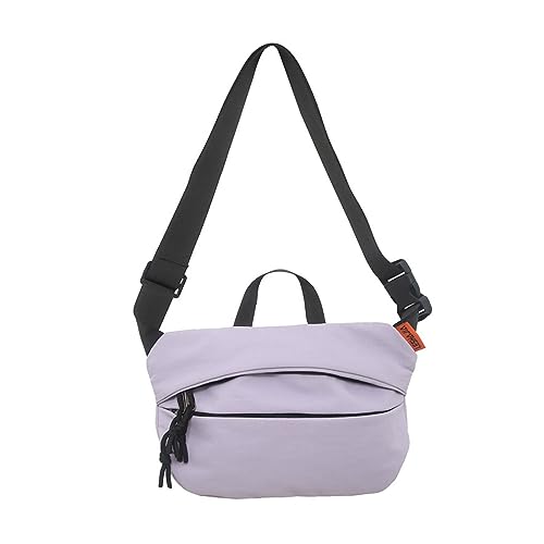 Sorrowso Bauchtasche für Jungen, Mädchen, Teenager, Hüfttasche, Schultertasche, Brusttasche, modische Nylontaschen, Schwarz/Weiß/Rot/Grün/Gelb/Lila, violett von Sorrowso