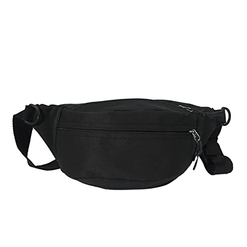 Sorrowso Multifunktionale Bauchtasche für Damen und Herren, Brusttasche mit verstellbarem Riemen, lässige Hüfttasche für Reisen, Wandern, Schwarz von Sorrowso