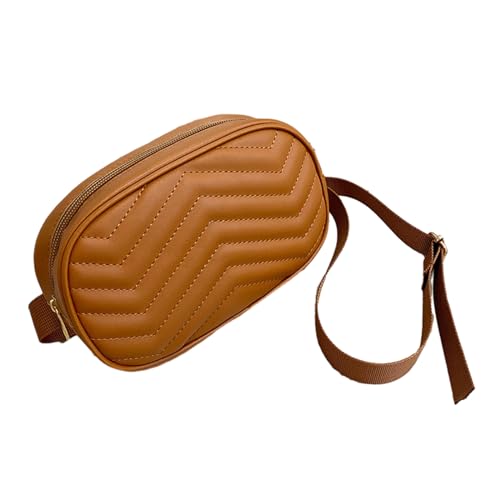 Sorrowso Stilvolle PU-Umhängetasche, praktische und praktische Bauchtasche, Brusttasche für Damen, braun von Sorrowso