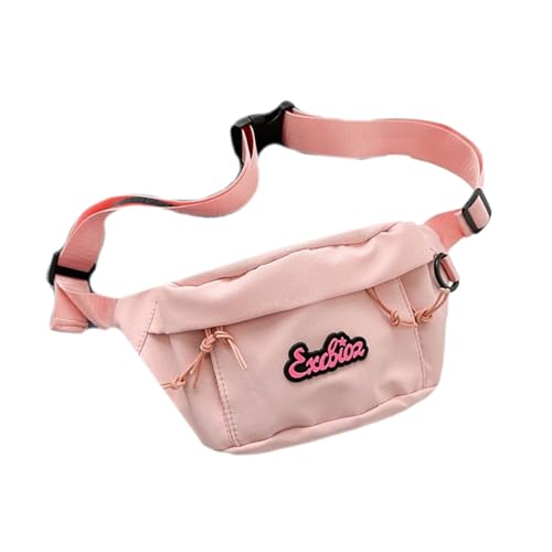 Sorrowso Trendige Umhängetasche, kompakter Tagesrucksack, leichte Schultertasche für Damen und Herren, vielseitige Hüfttasche für Sport und den täglichen Gebrauch, rose von Sorrowso