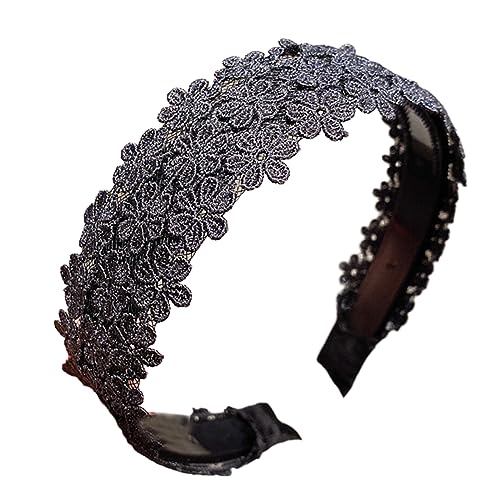 Stoff-Stirnband für Damen mit Blumenmuster, zarte Stirnbänder, Anti-Rutsch-Stirnbänder, süße Haarbänder, Yoga-Zubehör, breite Krempe, Haarband von Sorrowso