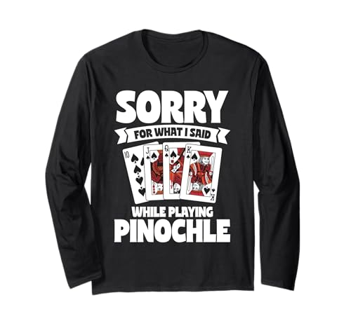 Cooles Kartenspiel Design Für Männer Frauen Binokel Turnier Langarmshirt Cooles Kartenspiel Design Für Männer Frauen Binokel Turnier Langarmshirt von Sorry For What I Said While Playing Pinochle