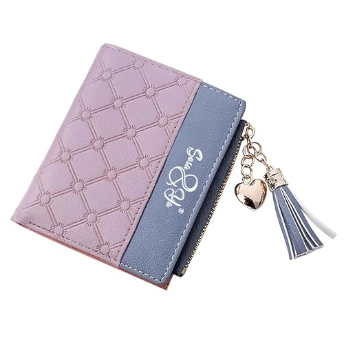 Sosa & Ya Damen Geldbörse aus weichem Leder Damen Geldbeutel klein im Kurzformat mini Portemonnaie für Damen in schönen Farben mit vielen Fächern und Reißverschluss für Münzen (Lila) von Sosa & Ya