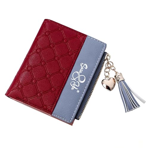 Sosa & Ya Damen Geldbörse aus weichem Leder Damen Geldbeutel klein im Kurzformat mini Portemonnaie für Damen in schönen Farben mit vielen Fächern und Reißverschluss für Münzen (Rot) von Sosa & Ya