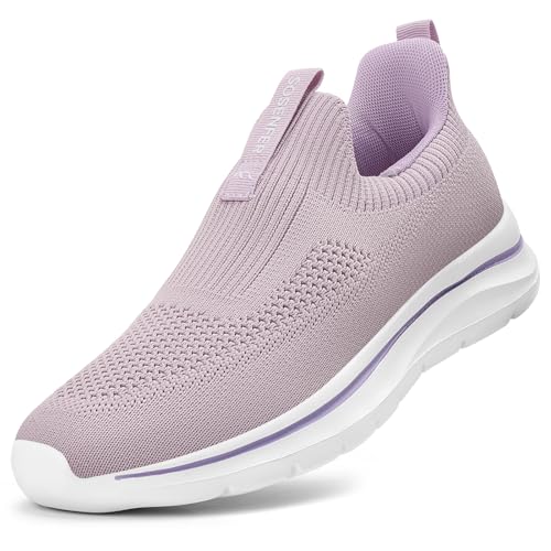 Slip On Sneaker Damen | Schuhe zum Reinschlüpfen ohne Schnürsenkel | Elastischer Bund & Leichte Sohle | Bequeme Freizeitschuhe für Büro/Reise-ZISE-40 von Sosenfer