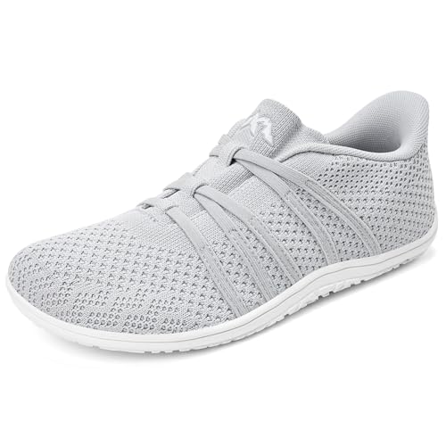 Sosenfer Barfußschuhe Damen Slip On Breite Barfussschuhe Minimalistische Outdoor Trail Running Walking Schuhe Leicht Barefoot Shoes-QIANHUI-43-DE von Sosenfer