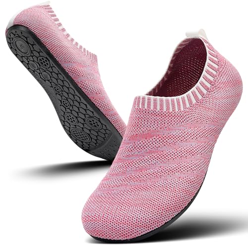 Sosenfer Hausschuhe Damen Herren Leichte hüttenschuhe rutschfest Flache Pantoffeln Home Cozy Slippers Unisex-FENSE35 von Sosenfer