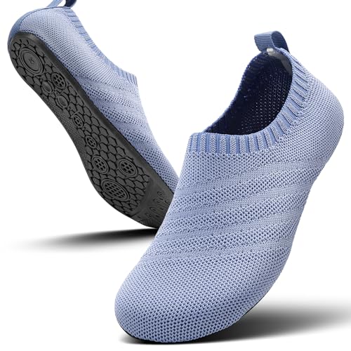 Sosenfer hausschuhe Damen Herren Leichte hüttenschuhe rutschfest Flache pantoffeln home cozy slippers Unisex-MAKALONGLAN-39 von Sosenfer