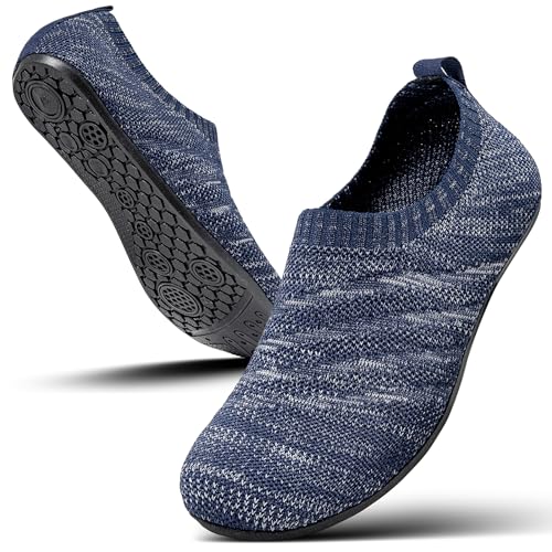 Sosenfer Hausschuhe Damen Herren Leichte hüttenschuhe rutschfest Flache Pantoffeln Home Cozy Slippers Unisex-SHLANHUI-35 von Sosenfer