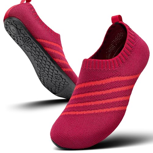 Sosenfer Hausschuhe Herren Hausschuhe Damen geschlossene Hüttenschuhe Pantoffeln Barfußschuhe Slippers-JIUHONGHUN-38 von Sosenfer