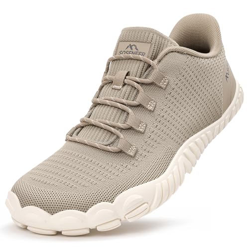 Sosenfer Unisex Weit Barfußschuhe Minimalistische Barfuss Schuhe Herren Damen Outdoor Hausschuhe Slip on Sneaker MISE-40 von Sosenfer