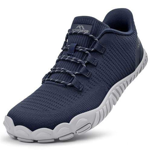Sosenfer Unisex Weit Barfußschuhe Minimalistische Barfuss Schuhe Herren Damen Outdoor Hausschuhe Slip on Sneaker LAN-40 von Sosenfer