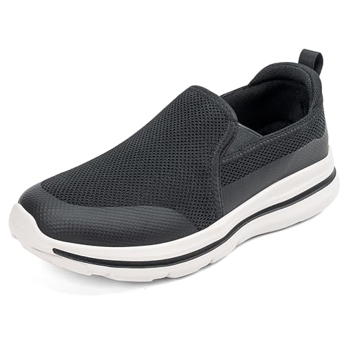 Sosenfer Herren Schuhe Slip on Sneaker Ohne Schnuersenkel Freizeitschuhe Loafer Sportschuhe Casual Atmungsaktiv Schlupfschuhe-HEISE-42 von Sosenfer