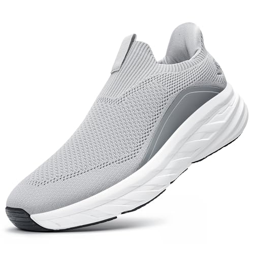 Sosenfer Slip On Sneaker Herren Ohne Schnürsenkel Schuhe Sportschuhe Turnschuhe Laufschuhe Leichte Atmungsaktiv rutschfeste Schuhe für Sport, Freizeit, Fitness, Jogging, Walking-QIANHUI-41 von Sosenfer