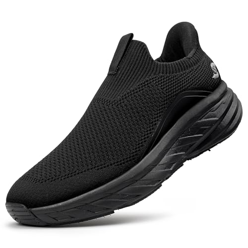 Sosenfer Slip On Sneaker Herren Ohne Schnürsenkel Schuhe Sportschuhe Turnschuhe Laufschuhe Leichte Atmungsaktiv rutschfeste Schuhe für Sport, Freizeit, Fitness, Jogging, Walking-QUANHEI-39 von Sosenfer