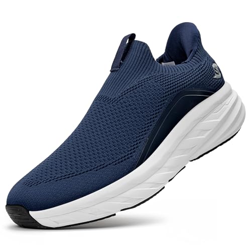 Sosenfer Slip On Sneaker Herren Ohne Schnürsenkel Schuhe Sportschuhe Turnschuhe Laufschuhe Leichte Atmungsaktiv rutschfeste Schuhe für Sport, Freizeit, Fitness, Jogging, Walking-SHENLAN-40 von Sosenfer