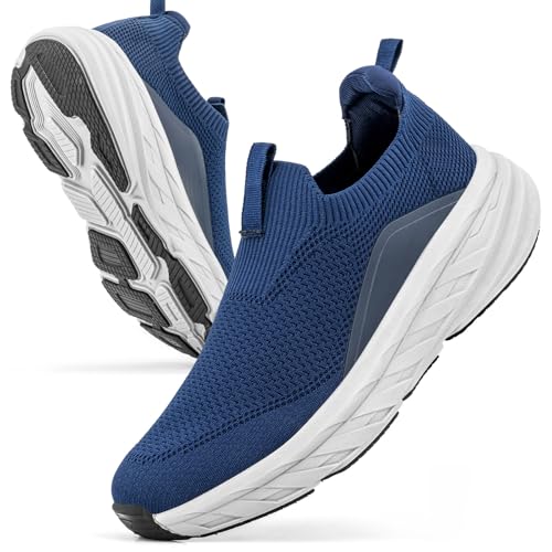 Sosenfer Herren Slip on Sneakers Ohne Schnürsenkel Leichte Turnschuhe Atmungsaktiv Bequeme Fitness Sportschuhe-SHENLAN-42 von Sosenfer