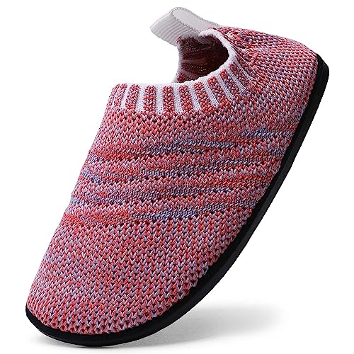 Sosenfer Kinder Hausschuhe Warme mädchen Junge Atmungsaktive rutschfeste Barfussschuhe Lightweight Pantoffeln für Kleinkinder Cozy Schuhe Unisex Rosa-24 von Sosenfer