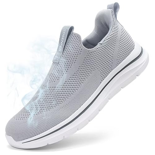 Sosenfer Schuhe Herren Slip On Sneaker Fitness Turnschuhe Atmungsaktiv Ohne Schnürsenkel Walkingschuhe Hand-Free Freizeit Schlupfschuhe für Gym-QIANHUI-46 Sosenfer Schuhe Herren Slip On Sneaker Fitness Turnschuhe Atmungsaktiv Ohne Schnürsenkel Walkingschuhe Hand-Free Freizeit Schlupfschuhe für Gym-QIANHUI-46 von Sosenfer