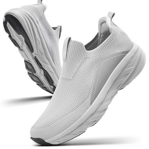 Sosenfer Schuhe Herren Slip On Sneaker Leichte Laufschuhe Atmungsaktiv Sportschuhe Bequem Turnschuhe für Outdoor Fitness Straßenlaufschuhe Walkingschuhe-HUIQIAN-QHD-40 von Sosenfer