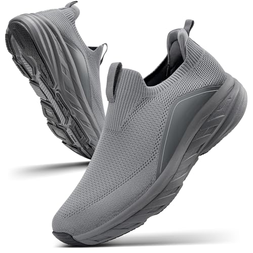 Sosenfer Schuhe Herren Slip On Sneaker Leichte Laufschuhe Atmungsaktiv Sportschuhe Bequem Turnschuhe für Outdoor Fitness Straßenlaufschuhe Walkingschuhe-HUIQIAN-SHENHUI-SHD-41 von Sosenfer
