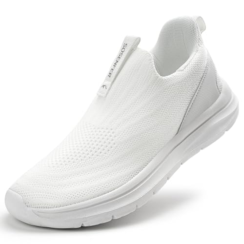 Sosenfer Slip On Sneaker Damen Hands Free Atmungsaktiv Turnschuhe Leicht Mesh Sportschuhe Walkingschuhe Bequme Schlupfschuhe für Gym Fitness QUANBAI-39 von Sosenfer