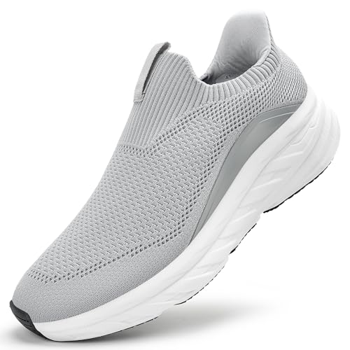 Sosenfer Slip On Sneaker Herren Ohne Schnürsenkel Schuhe Sportschuhe Laufschuhe Leichte Atmungsaktiv rutschfeste Schuhe für Sport, Freizeit, Fitness, Jogging, Walking-QIANHUI-40 von Sosenfer