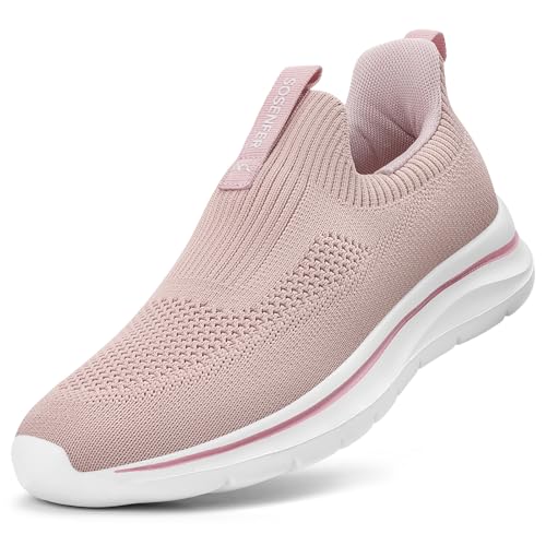 Slip On Sneaker Damen | Schuhe zum Reinschlüpfen ohne Schnürsenkel | Elastischer Bund & Leichte Sohle | Bequeme Freizeitschuhe für Büro/Reise-FENSE-39 von Sosenfer