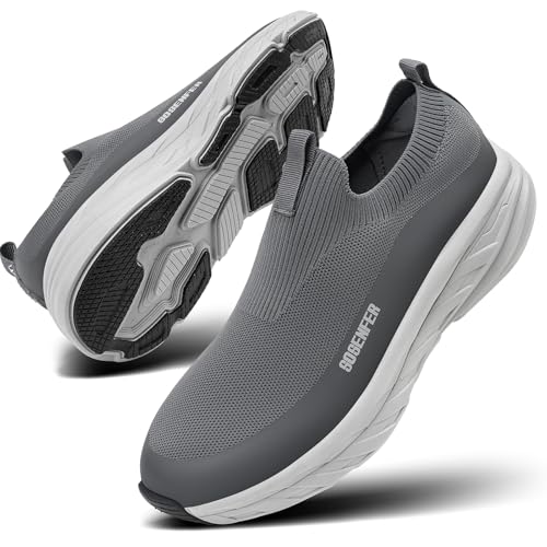Sosenfer Slip on Herren Schuhe Sportschuhe Laufschuhe Outdoor Freizeitschuhe Mesh Turnschuhe Leichtgewichts Atmungsaktiv rutschfeste Gym Joggingschuhe-SHENHUI-45 von Sosenfer