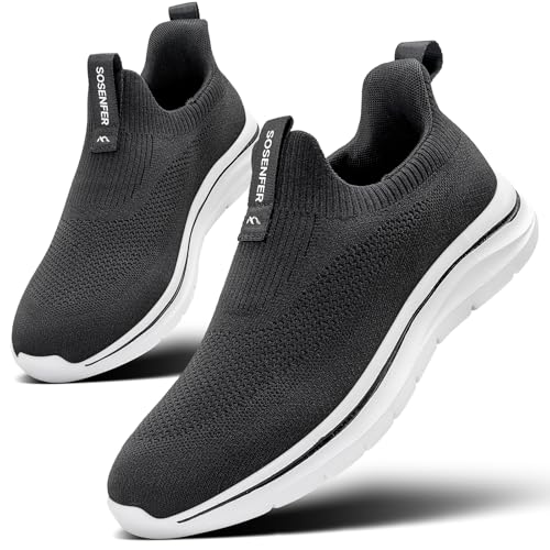 Sosenfer Slip on Sneaker Herren Atmungsaktive Schuhe ohne Schnürsenkel Turnschuhe Bequem Casual Sportschuhe Leicht Gym Walkingschuhe für Herren-HEISE-43 Sosenfer Slip on Sneaker Herren Atmungsaktive Schuhe ohne Schnürsenkel Turnschuhe Bequem Casual Sportschuhe Leicht Gym Walkingschuhe für Herren-HEISE-43 von Sosenfer