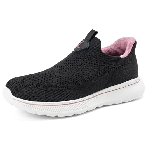 Sosenfer Sneaker Damen Slip on Sneaker - Leichte Atmungsaktive Damen Sportschuhe Ohne Schnürsenkel Leichtgewicht Turnschuhe Slip In Schuhe Mesh Freizeitschuhe Bequem Casual Workingschuhe HEIBAI 40 von Sosenfer