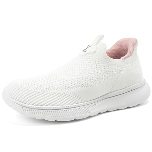 Sosenfer Sneaker Damen Slip on Sneaker - Leichte Atmungsaktive Damen Sportschuhe Ohne Schnürsenkel Leichtgewicht Turnschuhe Mesh Freizeitschuhe Bequem Casual Workingschuhe QUANBAI 42 von Sosenfer