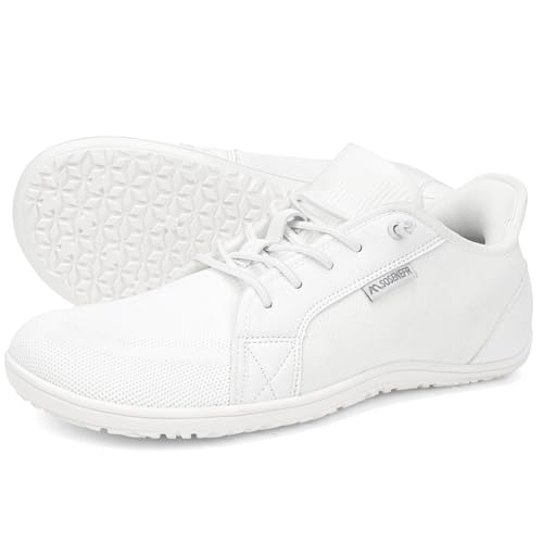Sosenfer Unisex Barfußschuhe Damen Herren Breite Barfuss Schuhe Minimalistische Leicht Sneaker Atmungsaktiv Slip On Walkingschuhe mit Weit Zehenbox Zero-Drop Sohlen-QUANBAI-38 von Sosenfer
