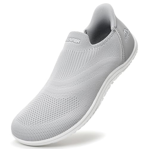 Sosenfer Unisex Breite Barfuss Schuhe Damen Herren Barfußschuhe Outdoor Hausschuhe Slip on Sneaker Traillaufschuhe-QIANHUI-40 von Sosenfer